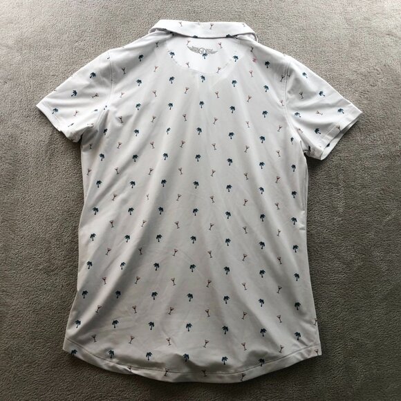 Straight Down Performance Polo Shirt Mend Large Short Sleeve Casual Whilte - Picture 10 of 10